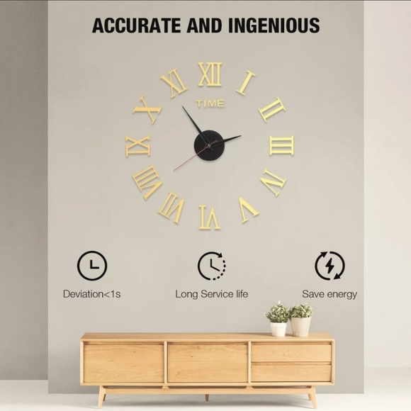 MODERN & STYLISH DIY GOLD WALL ⏰ CLOCK - Picture 9 of 9